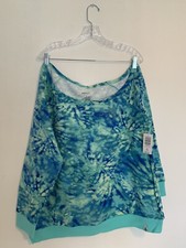 TORRID WOMEN S OFF SHOULDER SWEATSHIRT FLEECE TIE DYE Size 2