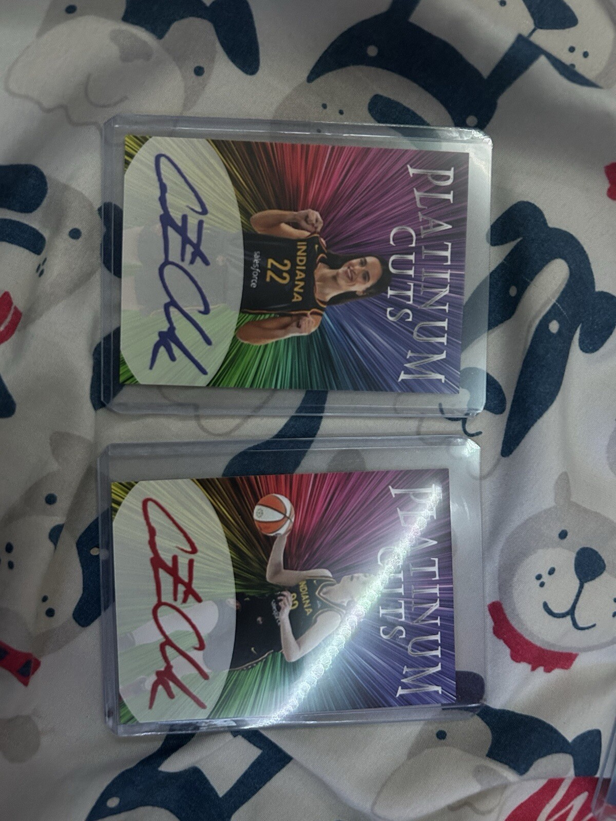 Both Platinum Cuts Caitlin Clark Rookie Auto’s