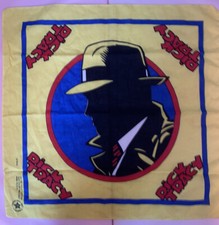 Vtg 90s DISNEY Clothes DICK TRACY 21 x 22 BANDANA Handkerchief Face Covering