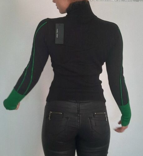 Women's Sweater Stand-Up Collar Zipper Cardigan Vest Black Green 34 36 38 40 - Picture 5 of 13
