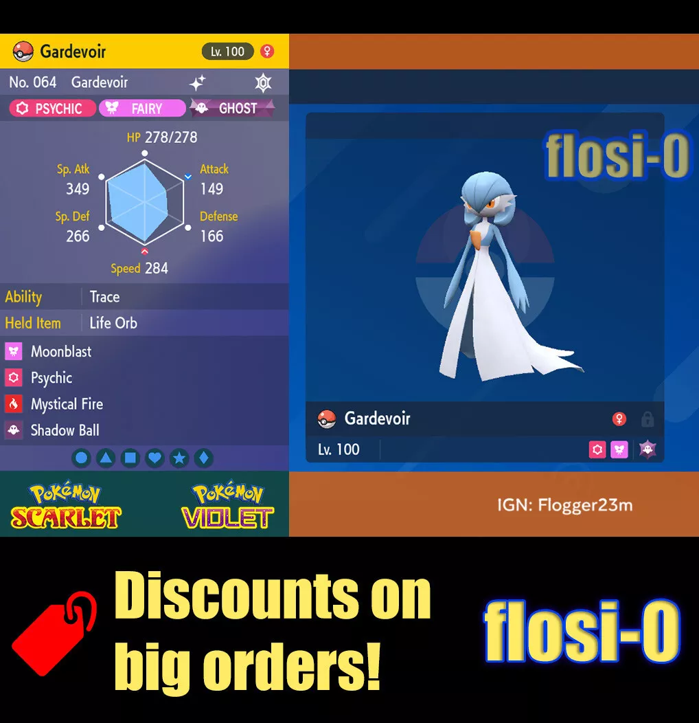 Shiny Gardevoir 6IV ✨ Battle Ready ✨Pokemon Scarlet & Violet 🚀Fast Trade🚀