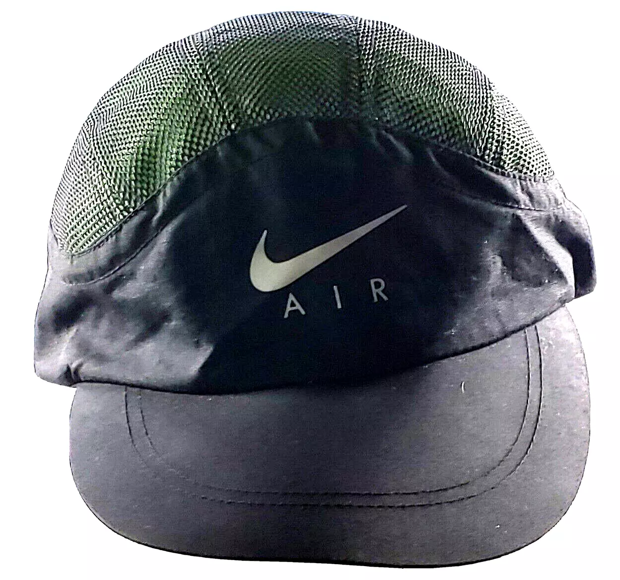 Casquette de panneau SUPREME x NIKE AIR vert noir humara maille logo réfléchissante FW17