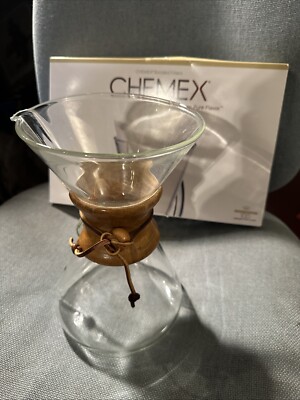 Vintage CHEMEX Pour Over Coffee Maker 9-1/2'' Auer Glass Germany W Filters