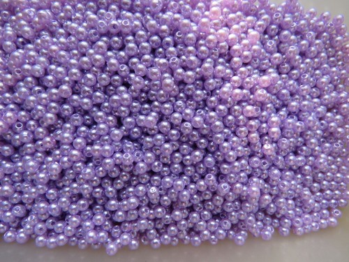 300 x 4mm Faux Pearl Beads. Acrylic. Various Colours. Craft Jewellery Making. UK - Picture 16 of 31