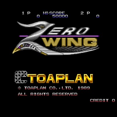 Used Zero Wing Arcade Game PCB P.C.Board Toaplan JAMMA Power-Up Shooting
