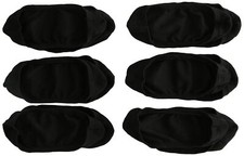 Jefferies Socks Girl's Seamless Nylon Footie 4 Pair Pack, Black, Large 11204