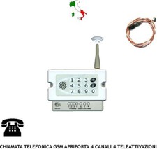 CHIAMATA TELEFONICA NANO GSM 4 CANALI INCENDIO FURTO ASCOLTO AMBIENTALE 4 TELEAT
