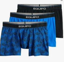 Men's Equipo 3-Pack Boxer Briefs - Navy Blue Black - Cotton Stretch Underwear