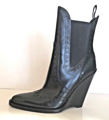 black leather boots ebay