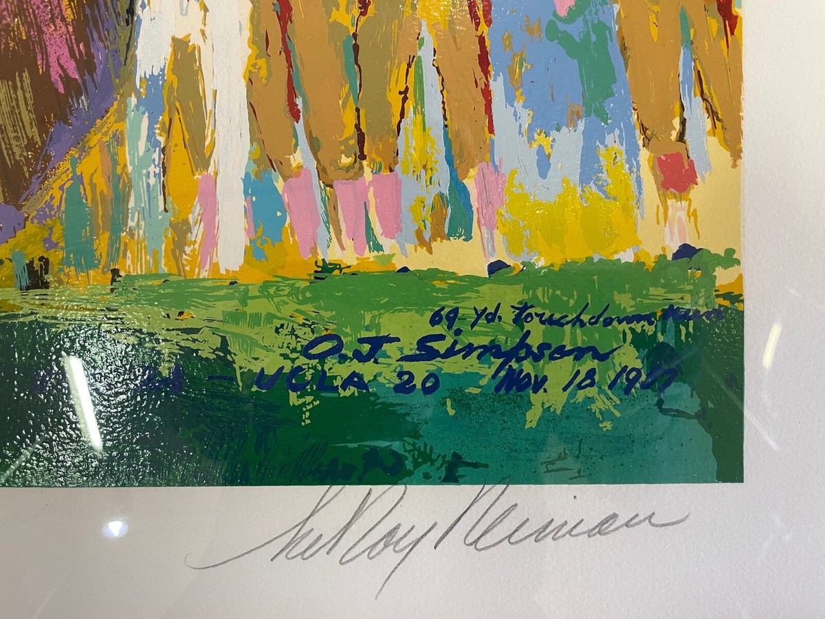 Large Leroy Neiman, O.J. Simpson Double Signed & Numbered L/E 56