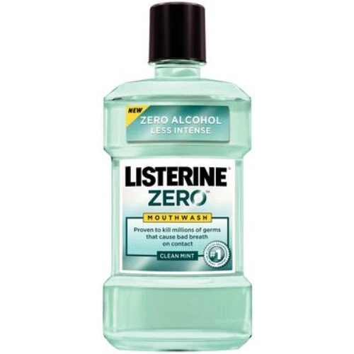 42834 JOHNSON & JOHNSON LISTERINE ZERO MOUTHWASH - 1.5 LITER BOTTLE - 6/PKG