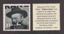 1941 CITIZEN KANE - ORSON WELLES - U.S. POSTAGE STAMP - MINT CONDITION