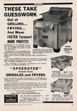 VTG 1947 Print Ad Walter & Carrell Speedster Automatic Electric Griddles & Fryer