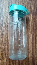 Masontops Teal Glass Water Bottle Flip Top 8 Inches 2 Cups