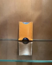 handmade leather card holder wallet