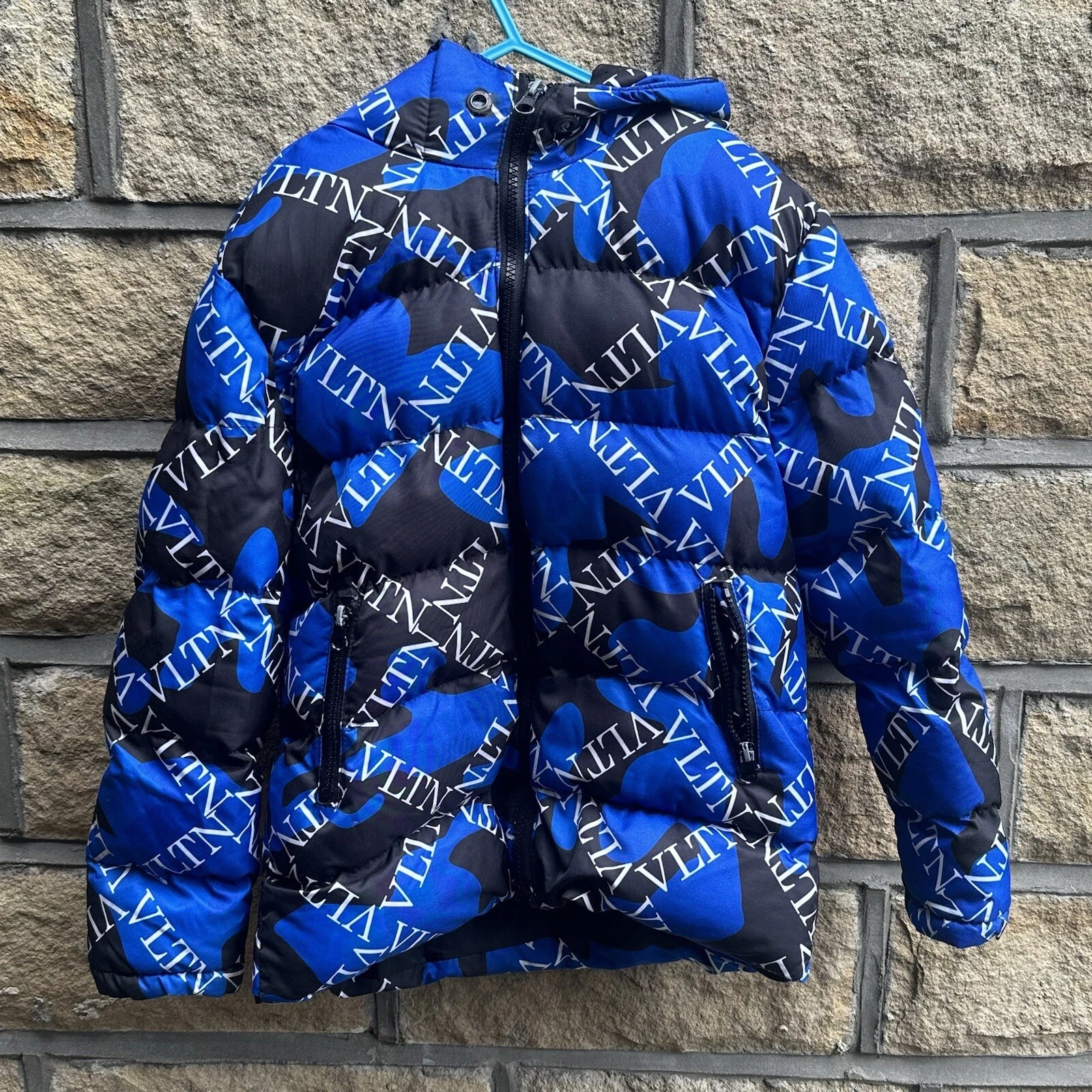 Cappotto Valentino ragazzo con cappuccio taglia UK 8 9 anni CP 83 40269 blu