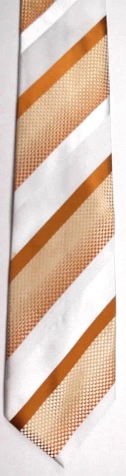 Clericci 男式涤纶领带 56.5 英寸 X 3.75 英寸多色英国条纹 — 第 2/4 张图片