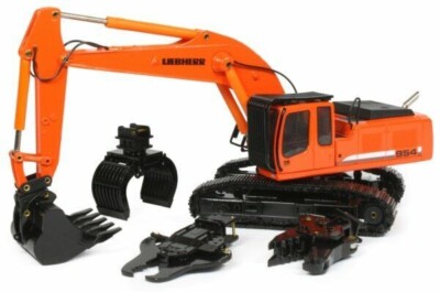 Conrad 2921-15 Liebherr R954C Track Excavator + MCW Attachments 1/50 Diecast MIB