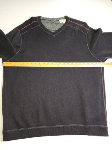 Tommy Bahama V-Neck Pullover Sweater Herren Erwachsene XL schwarz 100% Baumwolle - Bild 6 von 12