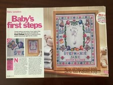 Baby Birth Sampler Cross Stitch Chart **from a magazine**