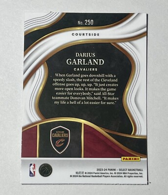 2023-24 Panini Select Darius Garland Courtside Blue #250 Cleveland