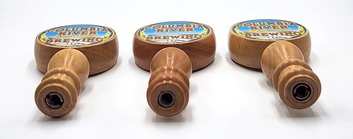 Columbia River Brewing LLC Wood Beer Tap Handle Knob 3-Piece Lot Chelan, WA - Picture 10 of 18
