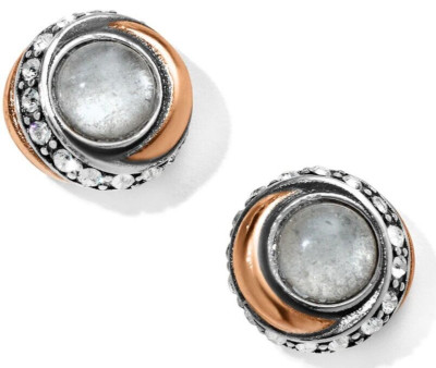 NWTag Brighton Neptune's Rings CRYSTAL BUTTON Earrings     MSRP $58