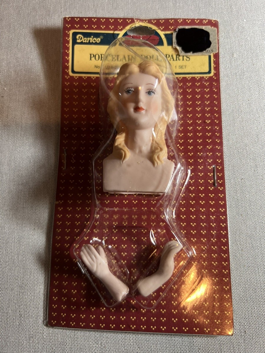 DARICE PORCELAIN ANGELDOLL PARTS HEAD AND HANDS 1224-22 NEW