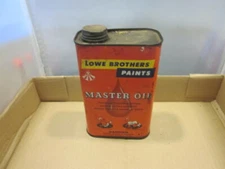Vintage Lowe Brothers Paints MASTER OIL FULL CAN  QUART CAN DAYTON OHIO