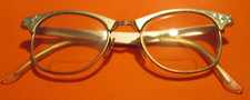 VINTAGE Retro 1950 S ART CRAFT USA CATS EYE ALUMINUM EYEGLASS FRAMES 46 ALUM