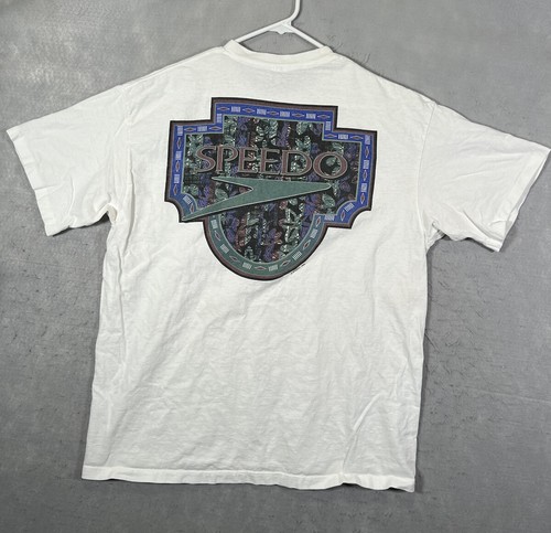 A1 Vintage Speedo 2 Sided T-Shirt Mens 