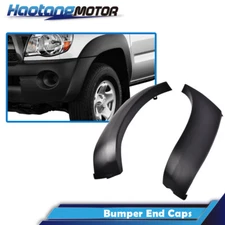 Bumper End Caps Fit For 2005-2011 Toyota Tacoma Set of 2 Front Primed Black