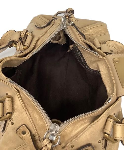 Chloe Beige Paddington Hand One Shoulder Bag Leather Lock
