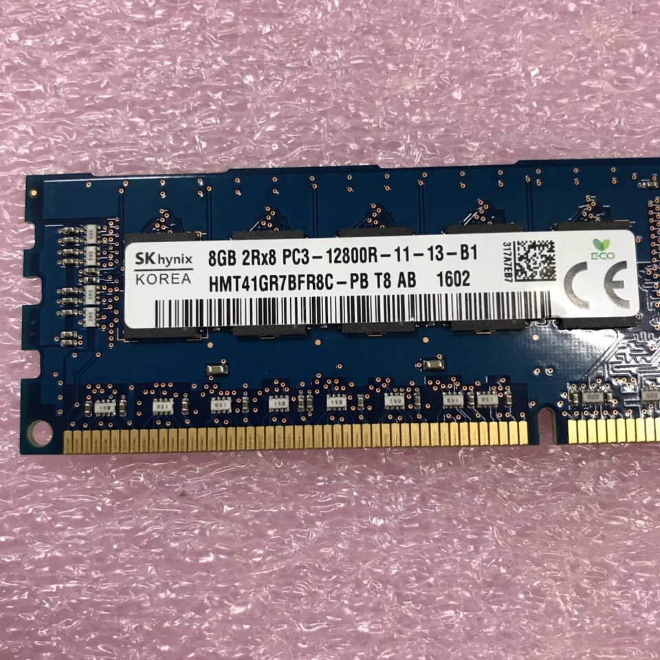 Hynix 16GB Kit 2x8GB PC3-12800R-11-13-B1 Laptop Memory HMT41GR7BFR8C - Image 2 of 4