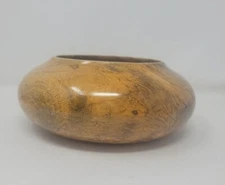 Brown Handmade Mango Wood Serving Bowl signed John of Maui Beautiful 