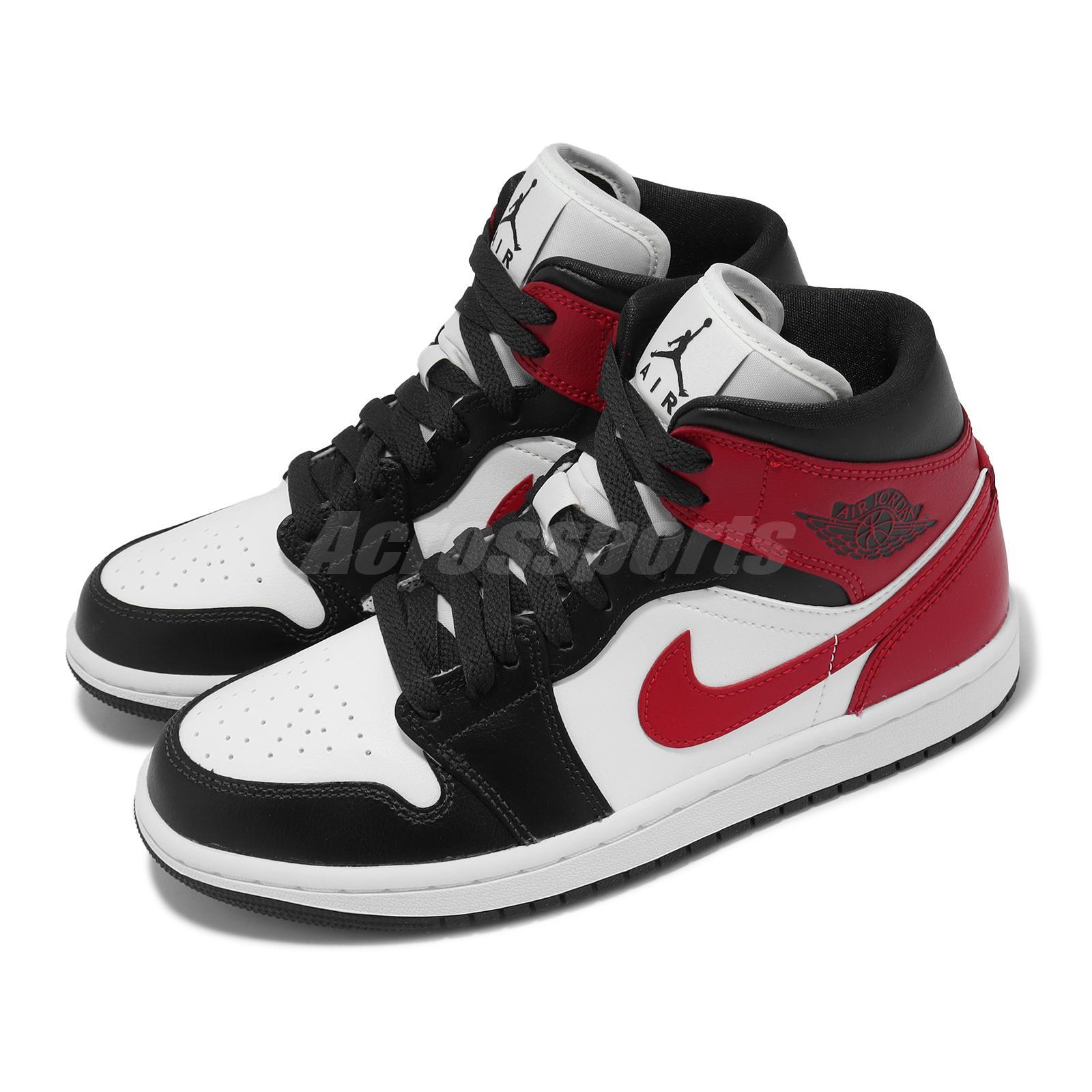 Женские повседневные туфли унисекс Nike Wmns Air Jordan 1 Mid AJ1 с черным носком BQ6472-160