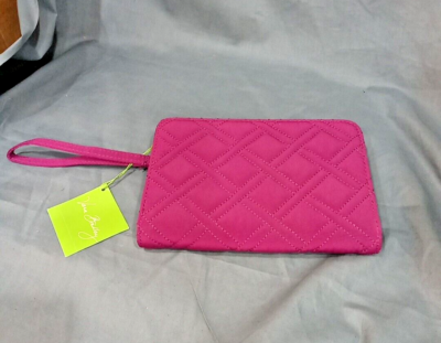 VERA BRADLEY Zip around Wallet/ Wristlet Plum Microfiber New