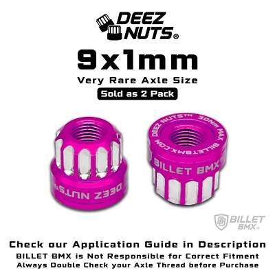 BILLET BMX Deez Nuts 12 Point Bike Axle Nuts 9x1mm SPECIAL SIZE