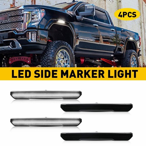 Smoke Lens LED Side Marker Fender Lights for 2020+ GMC Sierra HD 2500 3500 EOA - Picture 12 of 12