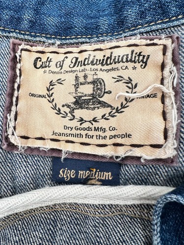 Cult Of Individuality Gilet Jeans Denim Distressed Taglia M Rocker Donna - Foto 7 di 10