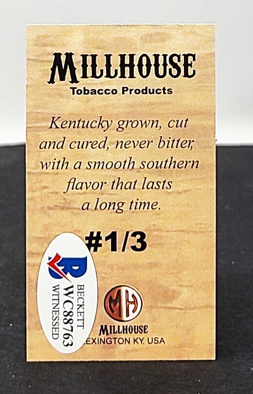 BAI LING Signed Millhouse Book-Match Tobacco Card #123 Beckett BAS #WC88763