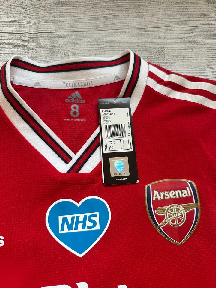 Arsenal 19/20 kitroom / match issue Home shirt - #14 Auba - size 8 (L) - BLM - Image 4 of 4