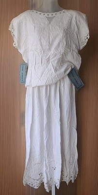 Jane Ashley 80s White Eyelet Two Piece Set Deadstock Rayon Heironimus 