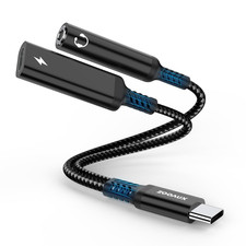 ZOOAUX USB C to 3.5Mm Headphone and Charger Adapter, 2-In-1 USB Type C to Aux Au