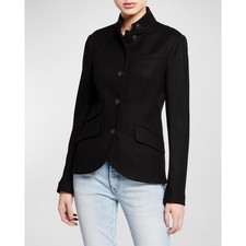 Rag Bone Slade Long Japanese Wool Blazer Black jacket, coat
