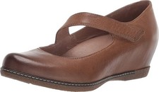 Dansko Lanie Tan Burnished Nubuck Women's Comfort Shoes