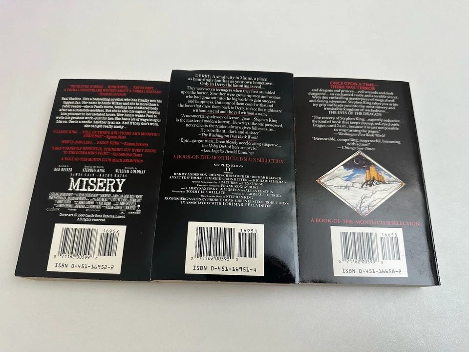 Stephen King Signet Box Gift Set IT Misery Eyes Of The Dragon - PB - Horror - Image 3 of 4