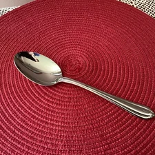 1 New Gorham (Lenox) Melon Bud 18/8 Glossy Stainless Solid Serving Spoon - Japan