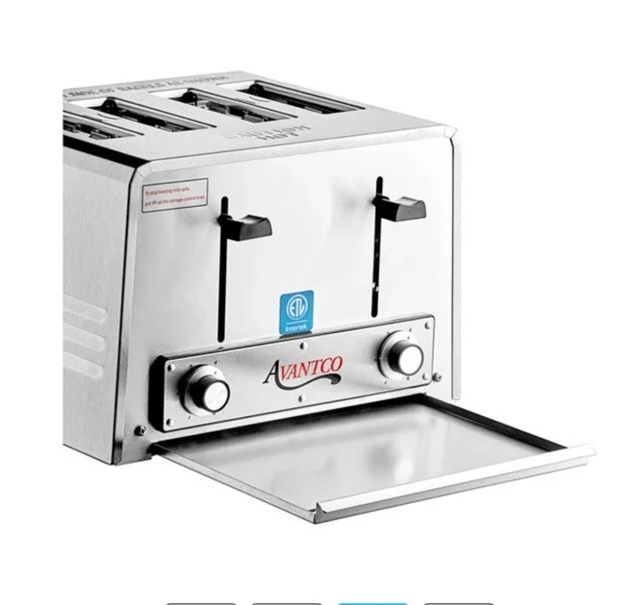 Tostadora comercial de 4 rebanadas ancha ranuras de 1 1/2" servicio estándar 120 V Foto 3 de 3
