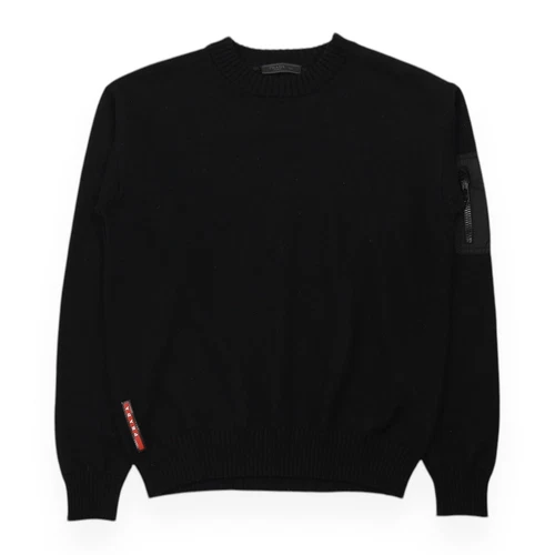 Pull basique tricoté Prada taille M noir